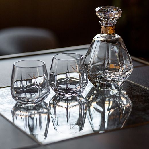 Kurzes Whiskyglas aus Klarglas, Ø 8,5 x 8 cm | Sansibar