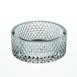 Flaschenhalter aus transparentem Glas, Ø 12,6 x 5,3 cm | kreuz und quer