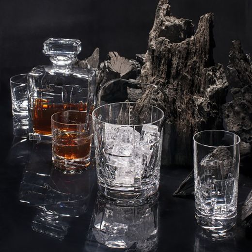 Kurzes Whiskyglas aus Klarglas, Ø 8,5 x 8 cm | Sansibar