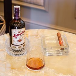 Kurzes Whiskyglas aus Klarglas, Ø 8,5 x 8 cm | Sansibar