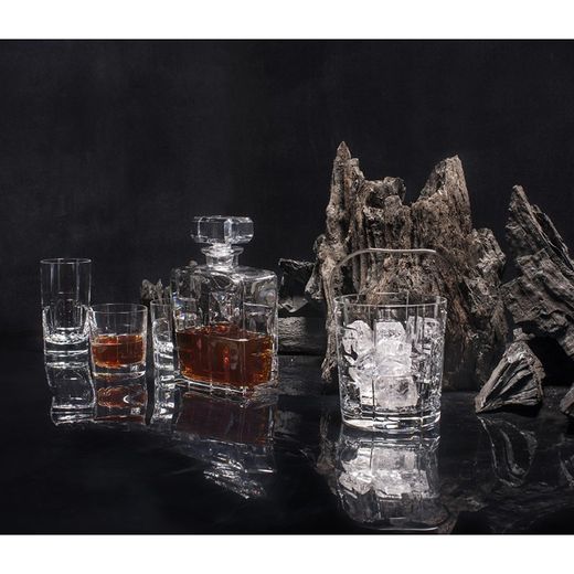 Kurzes Whiskyglas aus Klarglas, Ø 8,5 x 8 cm | Sansibar
