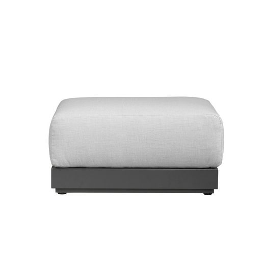Garden sofa set in aluminum and olefin in anthracite and medium gray | Onix