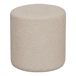 Pouf in tessuto bouclé beige, 34 x 34 x 36 cm | Ejby
