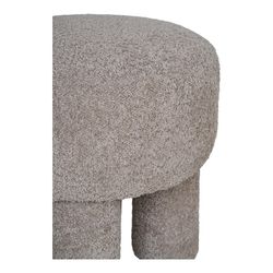 Bouclé fabric pouf in gray, 43 x 43 x 43 cm | Canberra