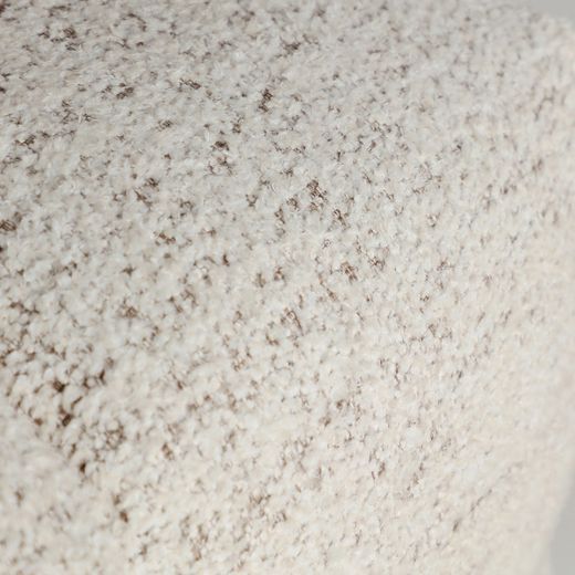 Puff de tejido en beige, 56 x 56 x 42 cm | Block