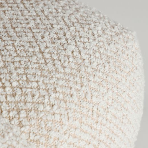 Puff de tejido en beige, 56 x 56 x 42 cm | Nook