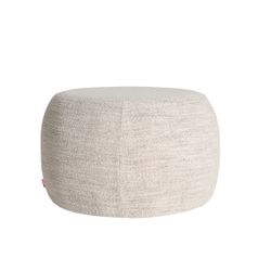 Puff de tejido en beige, 69 x 69 x 43 cm | Bergun