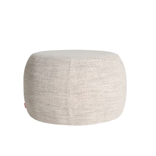 Puff de tejido en beige, 69 x 69 x 43 cm | Bergun