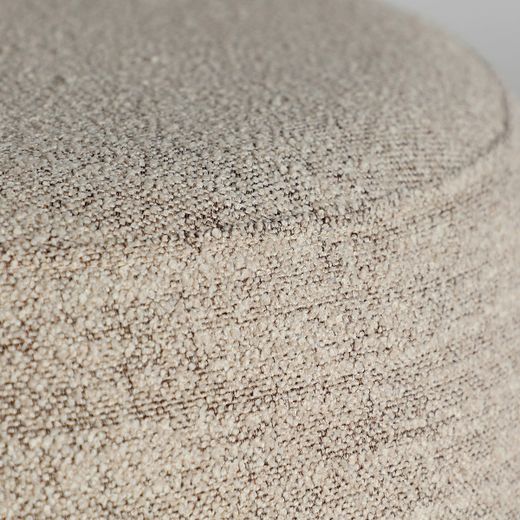 Puff de tejido en beige, 69 x 69 x 43 cm | Bergun