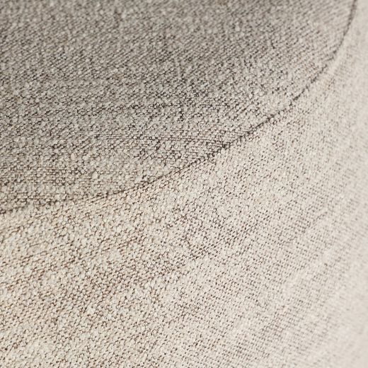 Puff de tejido en beige, 69 x 69 x 43 cm | Bergun