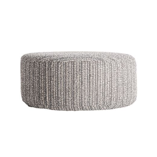 Puff de tejido en gris, 80 x 80 x 36 cm | Bubu
