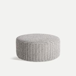 Puff de tejido en gris, 80 x 80 x 36 cm | Bubu
