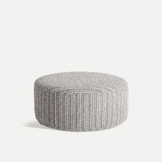 Puff de tejido en gris, 80 x 80 x 36 cm | Bubu