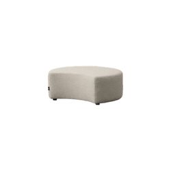 Outdoor pouf in aluminium and olefin in beige, 86 x 74 x 36 cm | Corinto
