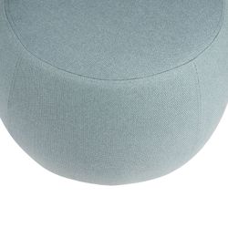 Puff upholstered in blue, Ø50x35cm