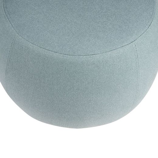 Puff upholstered in blue, Ø50x35cm