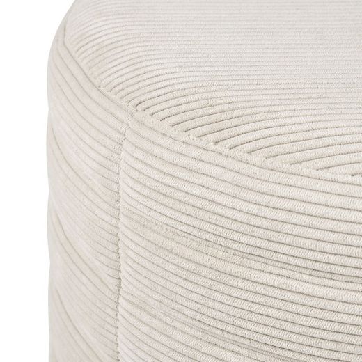 Puff gepolstert in Beige, Ø39x39cm