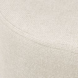 Puff upholstered in beige, Ø60x35cm