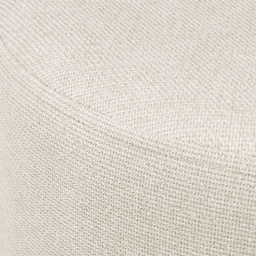 Puff upholstered in beige, Ø60x35cm