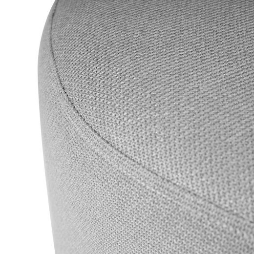 Puff upholstered in gray, Ø44x40cm