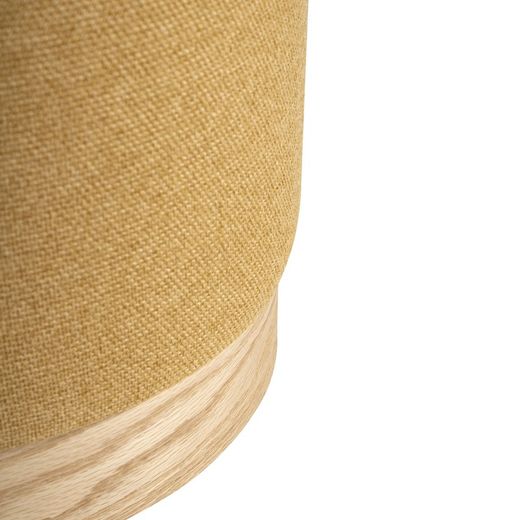 Puff bezogen in Senf, Ø40x39cm