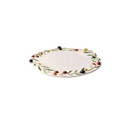 Cheese dish made of off-white earthenware, 21 x 32 x 3.8 cm | Olival