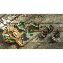 Rabanera zielona fajansowa, 18,6 x 15,4 x 3,7 cm | Liście Pola