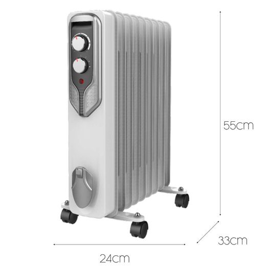 Electric Radiator Oil Comfort 7 Elements 1500 W με Θερμοστάτη και Τροχούς 33x24x55 cm
