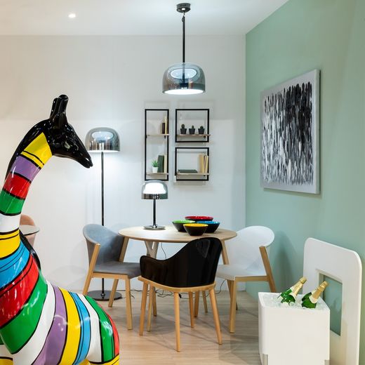 RAYCHEL - Parel glazen hanglamp, Ø 36 cm