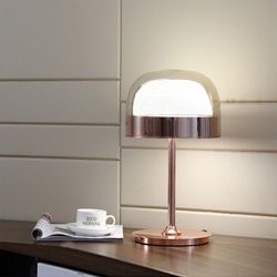 RAYCHEL - Candeeiro de mesa de vidro dourado, Ø 24 x H 43 cm