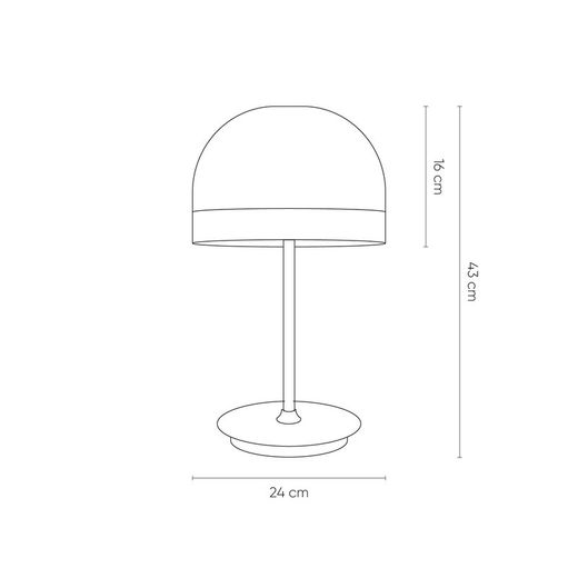RAYCHEL - Gold glass table lamp, Ø 24 x H 43 cm