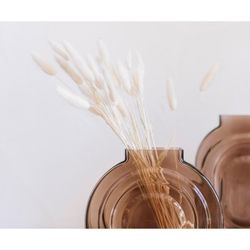 REFURBISHED TYPE A - Bliss Round Brown Glass Vase, 20x7.5x10 cm