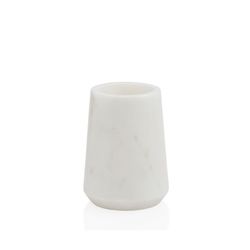 REFURBISHED TYPE A -White Marble Toothbrush Holder, Ø8.5x10.5 cm