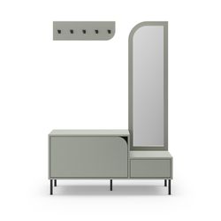 Wooden hall in green, 112 x 38.5 x 172 cm | Bea