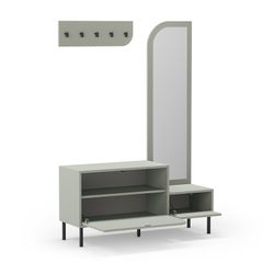 Wooden hall in green, 112 x 38.5 x 172 cm | Bea