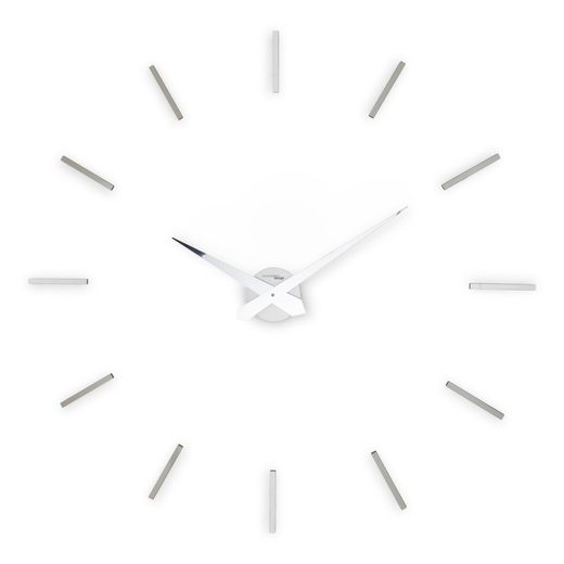 Reloj de pared adhesivo Aurea 200M de metacrilato plata, Ø90/100 cm