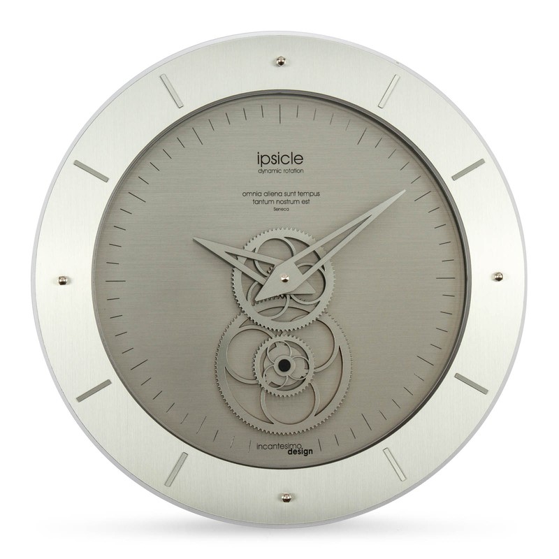 Reloj de pared adhesivo Aurea 200 MVN de metacrilato plata, Ø90/100 cm —  Qechic