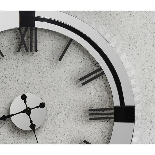 Kairos Vægur Sølv/Sort, Ø88x6 cm