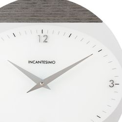 Logisk vægur i gråt methacrylat, Ø32 cm
