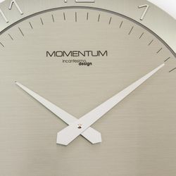 Momentumde PVC vægur sølv, Ø45 cm