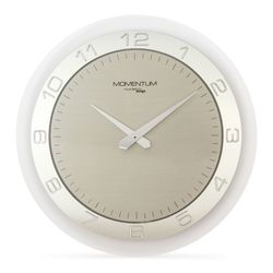 Momentumde PVC vægur sølv, Ø45 cm