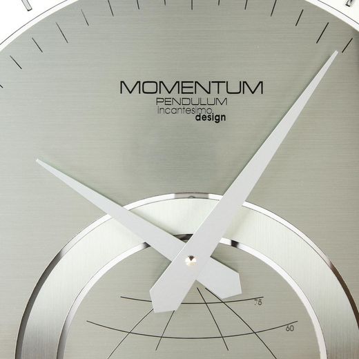 Momentun-vægur med sølvmethacrylatpendul, Ø45 cm