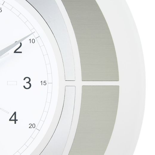 Tempus 12 erts zilveren methacrylaat wandklok, Ø45 cm