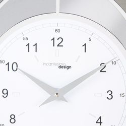 Tempus 12 erts zilveren methacrylaat wandklok, Ø45 cm
