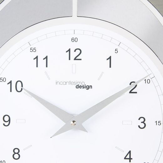 Tempus 12 erts zilveren methacrylaat wandklok, Ø45 cm