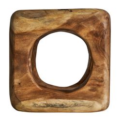 Arusa Fußhocker aus natürlichem Suarholz, 40 x 40 x 40 cm