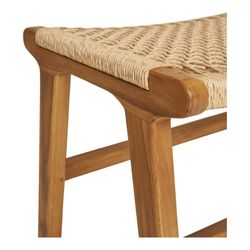 Apoio para os pés em madeira teca natural, 60 x 40 x 42 cm | Dérbi