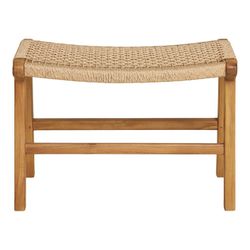 Apoio para os pés em madeira teca natural, 60 x 40 x 42 cm | Dérbi