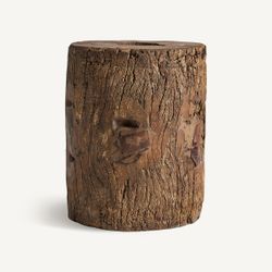 Reposapiés de madera en marrón, 28 x 28 x 35 cm | Kraj
