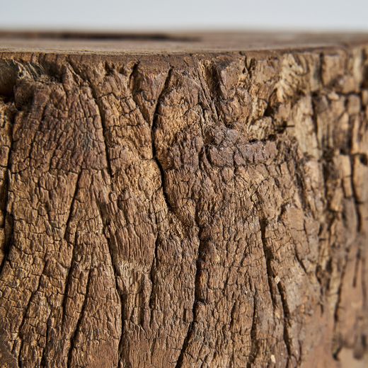 Reposapiés de madera en marrón, 28 x 28 x 35 cm | Kraj